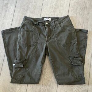 RSQ by Tilly's Dark Olive Flare Carpenter Pants